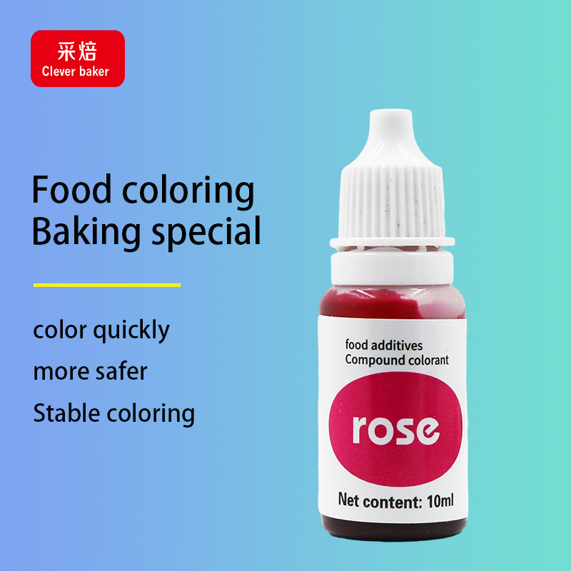 Hot Sale Rose Red Edible Coloring Liquid Food Dye for Cake Coloring Halal Food Certified Colorant in Bottle Packaging