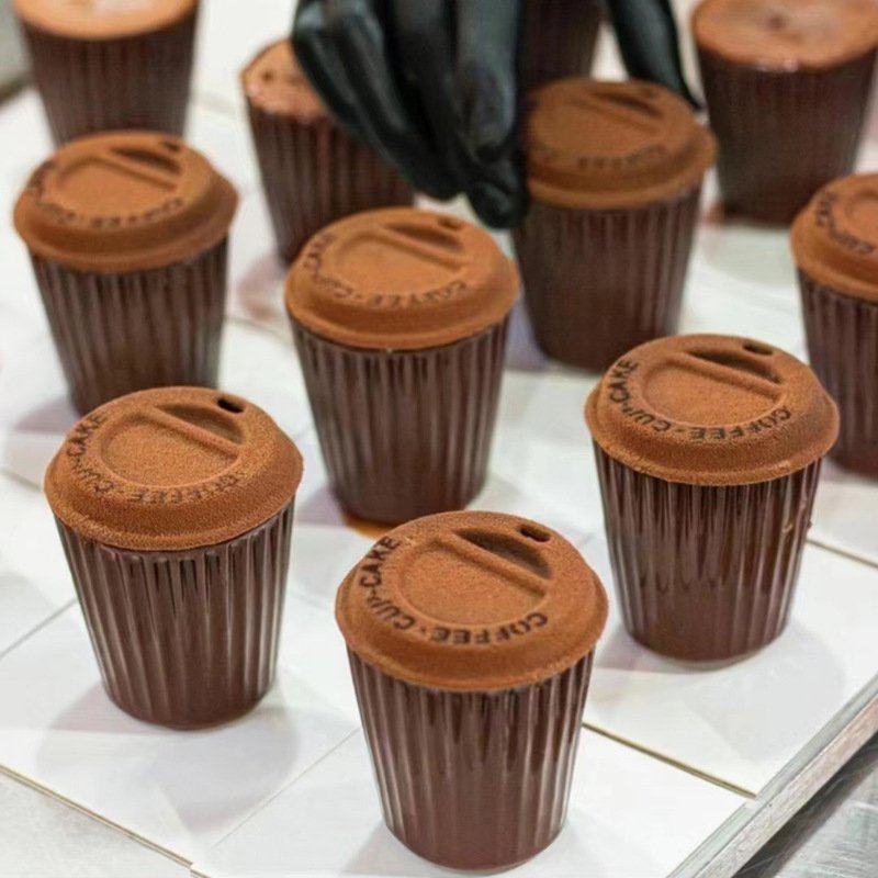 Early Riser Coffer Cup Styling Mousse Cake Silicone Mold Handmade Cake Decoration Baking Supplies Candle Soap Moulds