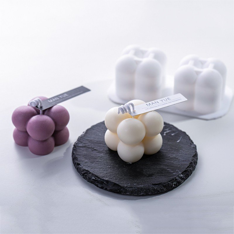 Early Riser 2 Holes Bubble Candle Silicone Mold Homemade Scented Candles Soaps Making Home Decor DIY Cake Mold