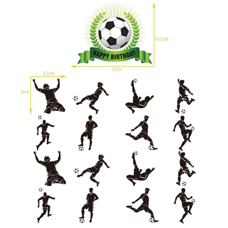 Sports Football Theme Latex Balloons Flag Bunting Cake Toppers Set 12 Inch Cartoon Soccer Boy Birthday Party Decorations X4117