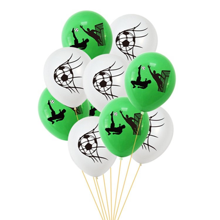 Sports Football Theme Latex Balloons Flag Bunting Cake Toppers Set 12 Inch Cartoon Soccer Boy Birthday Party Decorations X4117