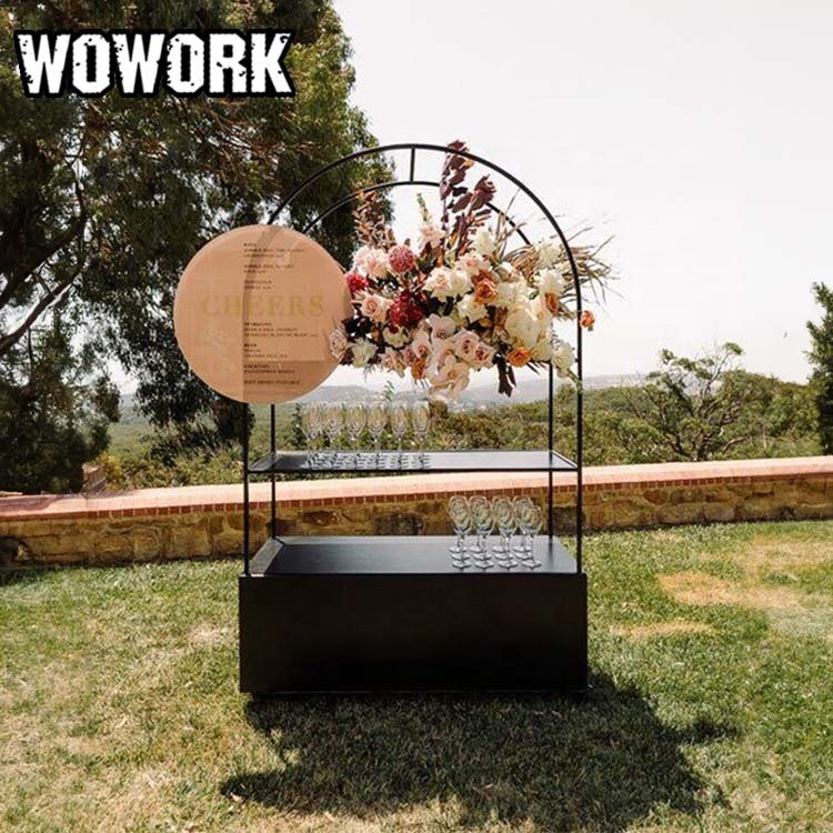 2024 WOWORK newest meatal wedding event birthday party supplies display dessert candy Carts for party decoration