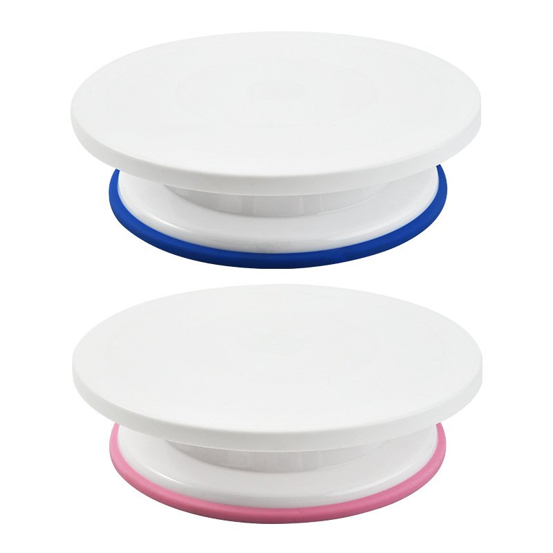 Custom Kitchen Decorating Cake Tools Rotating Revolving Kitchen Display Stand Plastic Cake Turntable