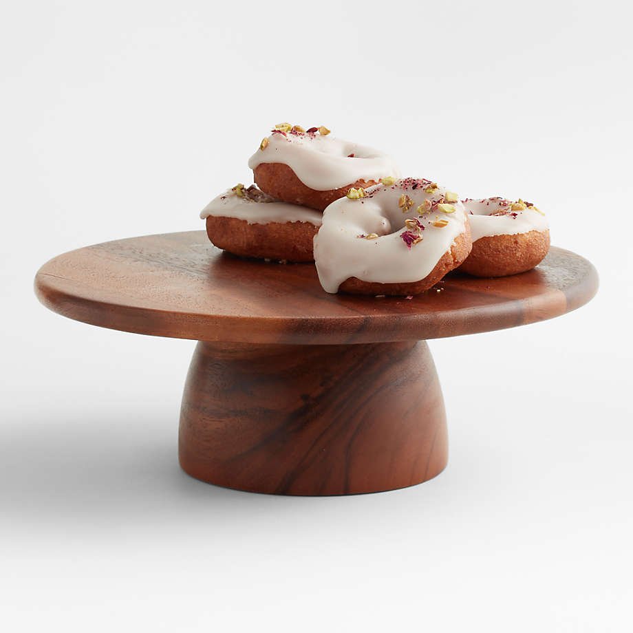 High Quality Wood Round Cake Platter Server Dessert Plate for Wedding Party Cake stand with Customized Quality