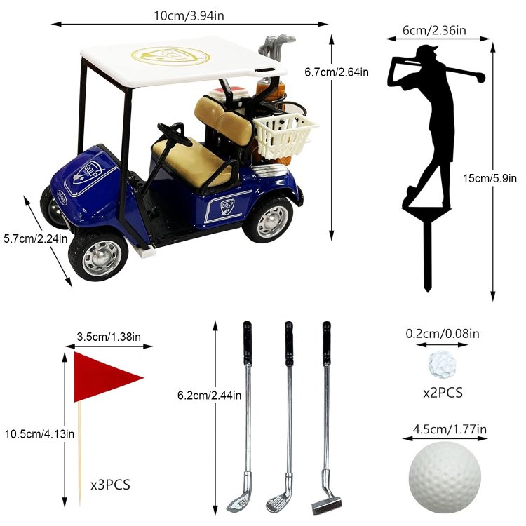 Golf Cake Decorations Heading for The Blue Cake Topper Birthday Decorations for Men Sport Golf Theme Party Supply