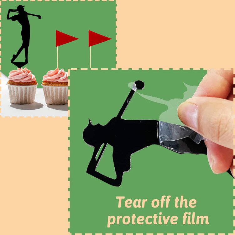 Golf Cake Decorations Heading for The Blue Cake Topper Birthday Decorations for Men Sport Golf Theme Party Supply
