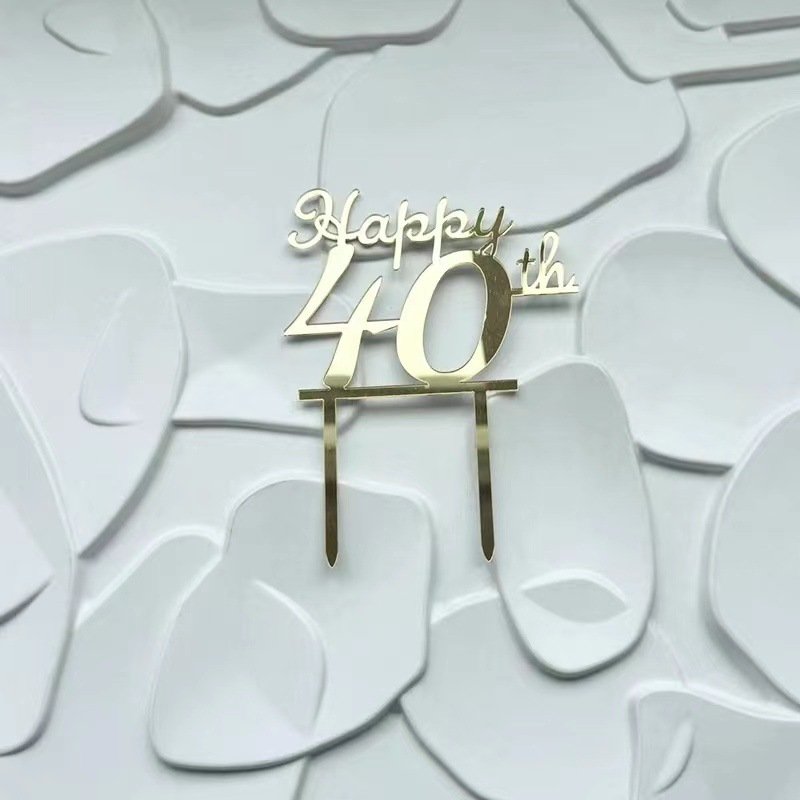 Happy Birthday Cake Topper Gold 18 40 50 60 Birthday Number Topper For Birthday Celebrations Anniversary Party Supplies