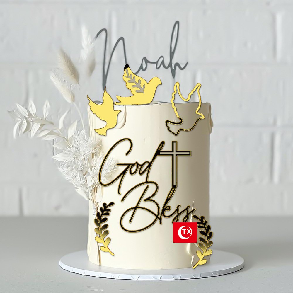 Cake Toppers Supplier High Quality Children's Baptism Festival Theme Cake Decoration Supplier