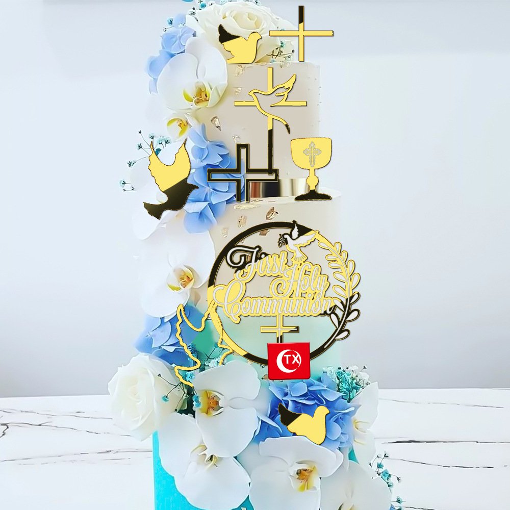 Cake Toppers Supplier High Quality Children's Baptism Festival Theme Cake Decoration Supplier
