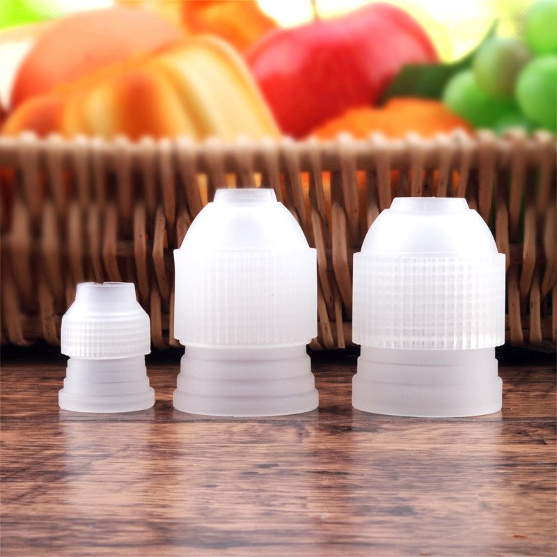 Wholesale 3pcs S/M/L Cake Decorating Couplers Set Plastic Icing Piping Bag Converter Cream Icing Nozzle Baking Tips Cake decor