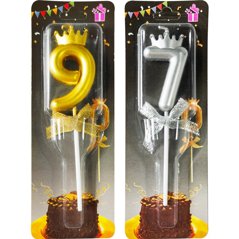 0-9 golden number candle cake decoration plug-in birthday party dessert table baking decoration birthday small candle