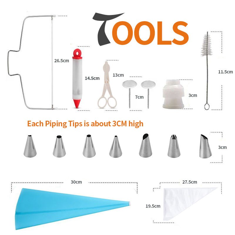 Baking Set With Cake Turntable Set Decorating Supplies Kit Baking Pastry Tools Baking Accessories