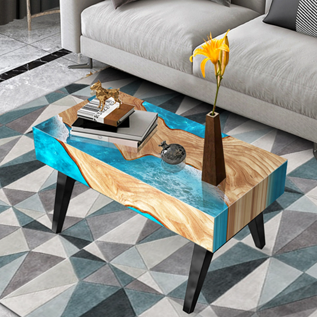 DLR764 Factory custom 60*40cm 24'' writing desk dinner table learning table computer table epoxy resin silicone mold