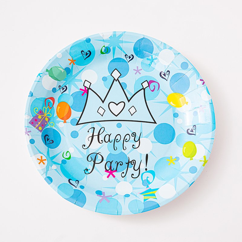 Disposable Paper Birthday Cake Cocktail Dessert Paper Plates Biodegradable Party Plates For Kids Children's Party Paper Plate