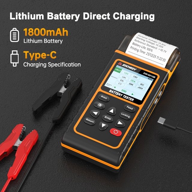Sndway lithium battery internal resistance meter tester dry battery car testing 12v/24v battery detector