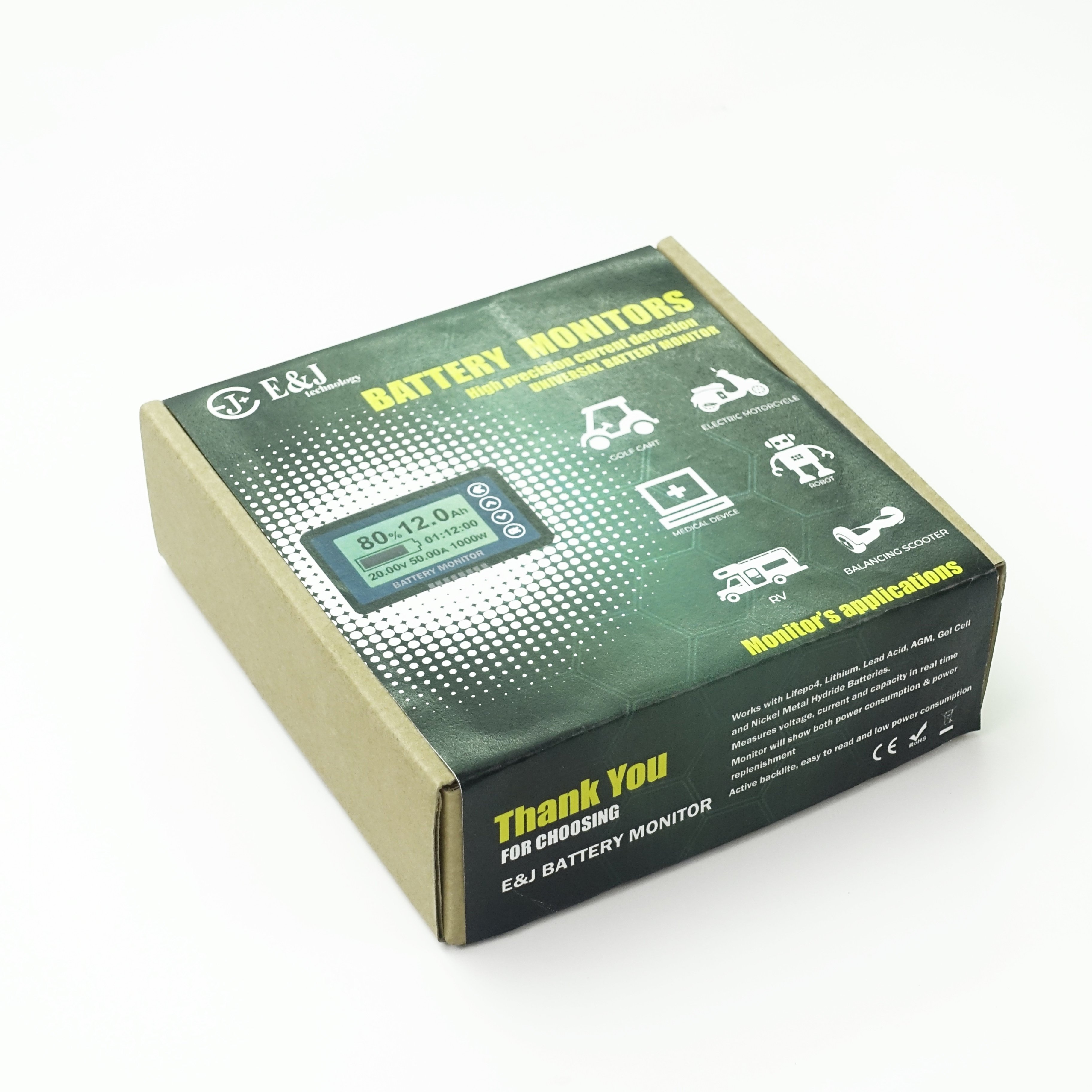 High accuracy battery tester EJ-BC16 lcd meter LiFePO4 SLA battery tester battery level indicator monitor