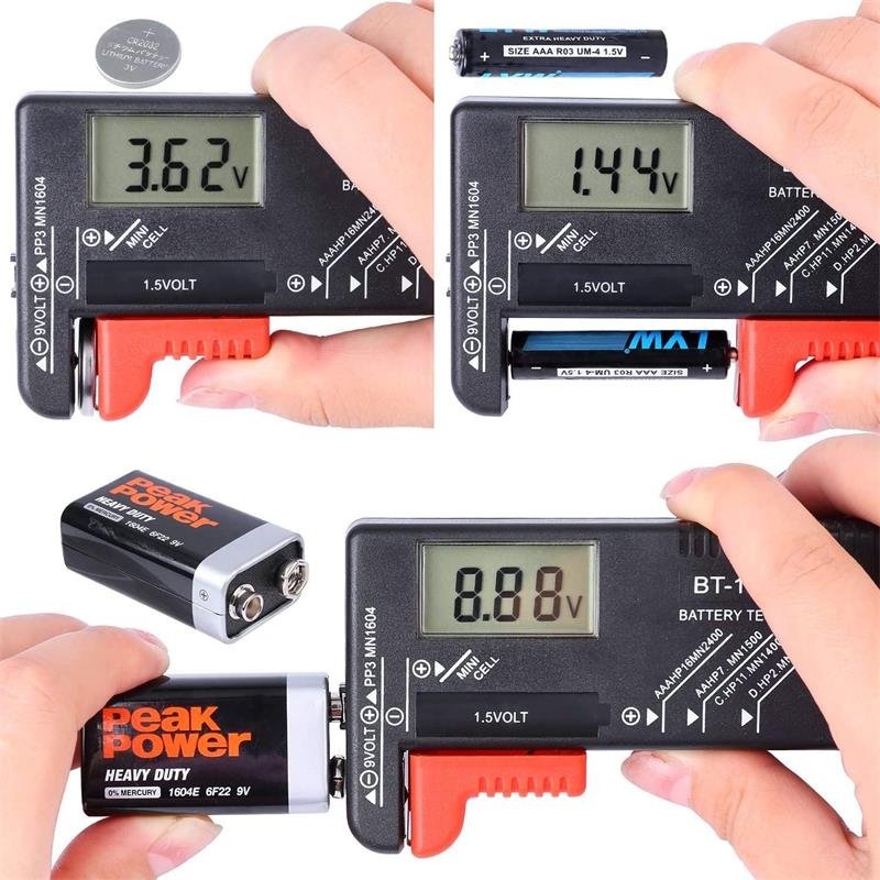 BT-168 Battery Capacity Tester Universal Digital Battery Meter Indicate Volt Tester Checker For AA/AAA/C/D/9V/1.5V Batteries