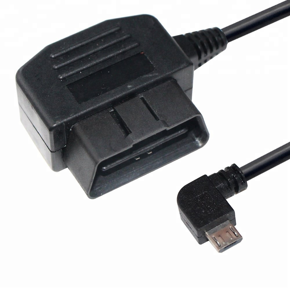 3FT 12v-24v Car system Cable DC Car Charging Connector Obdii Db15 Obd2 16 Female Obd-ii Power Usb Micro Obd charge cable