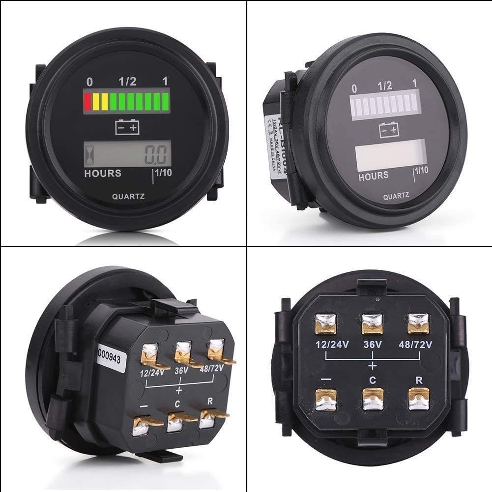 12V/24V/36V/48V/72V Voltage Battery Meter Lead Acid Battery Level Indicator 12 Volt Battery Meter