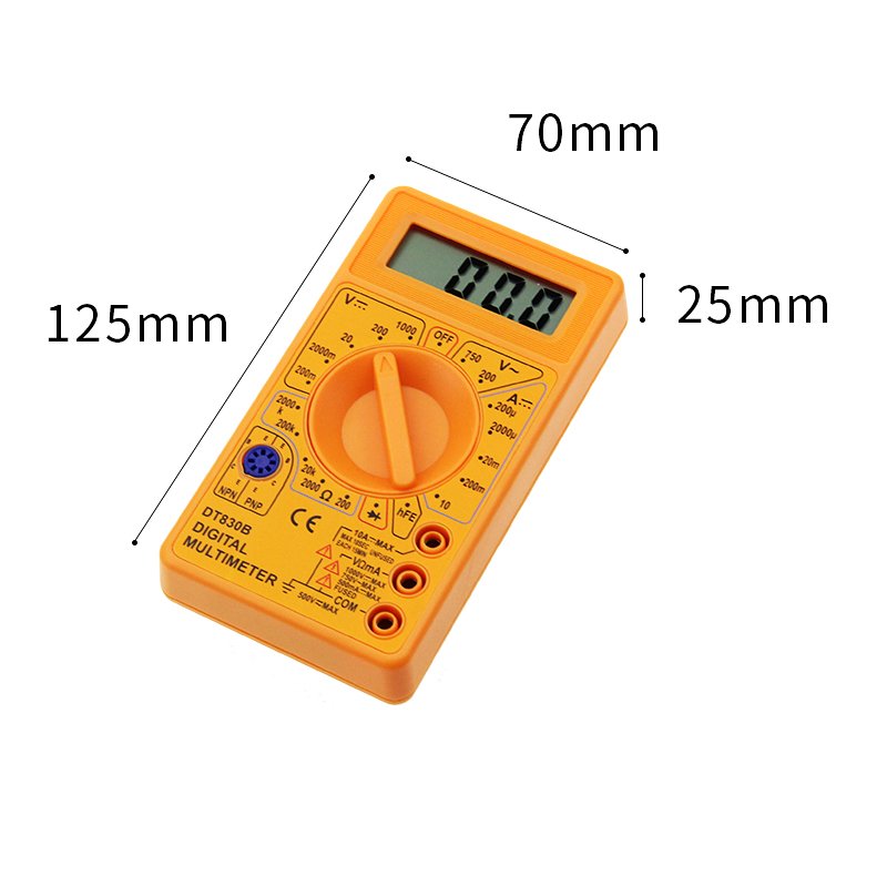 DT-830 Digital Multimeter auto range Electronic LCD Display AC/DC 750/1000V Amp Volt Ohm Tester Meter