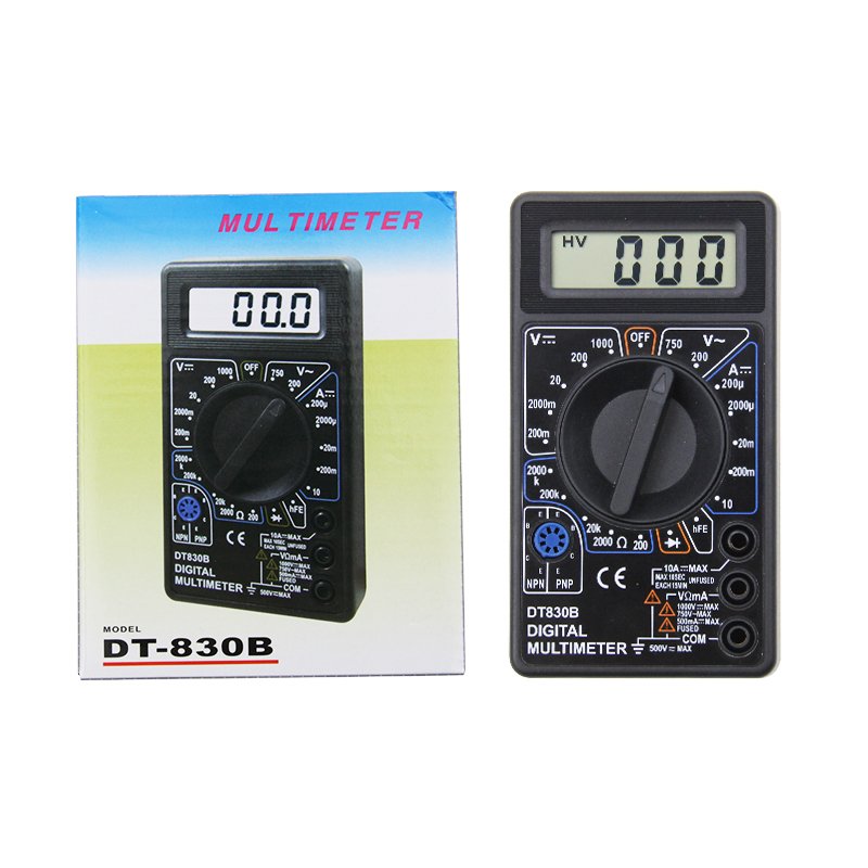 DT-830 Digital Multimeter auto range Electronic LCD Display AC/DC 750/1000V Amp Volt Ohm Tester Meter