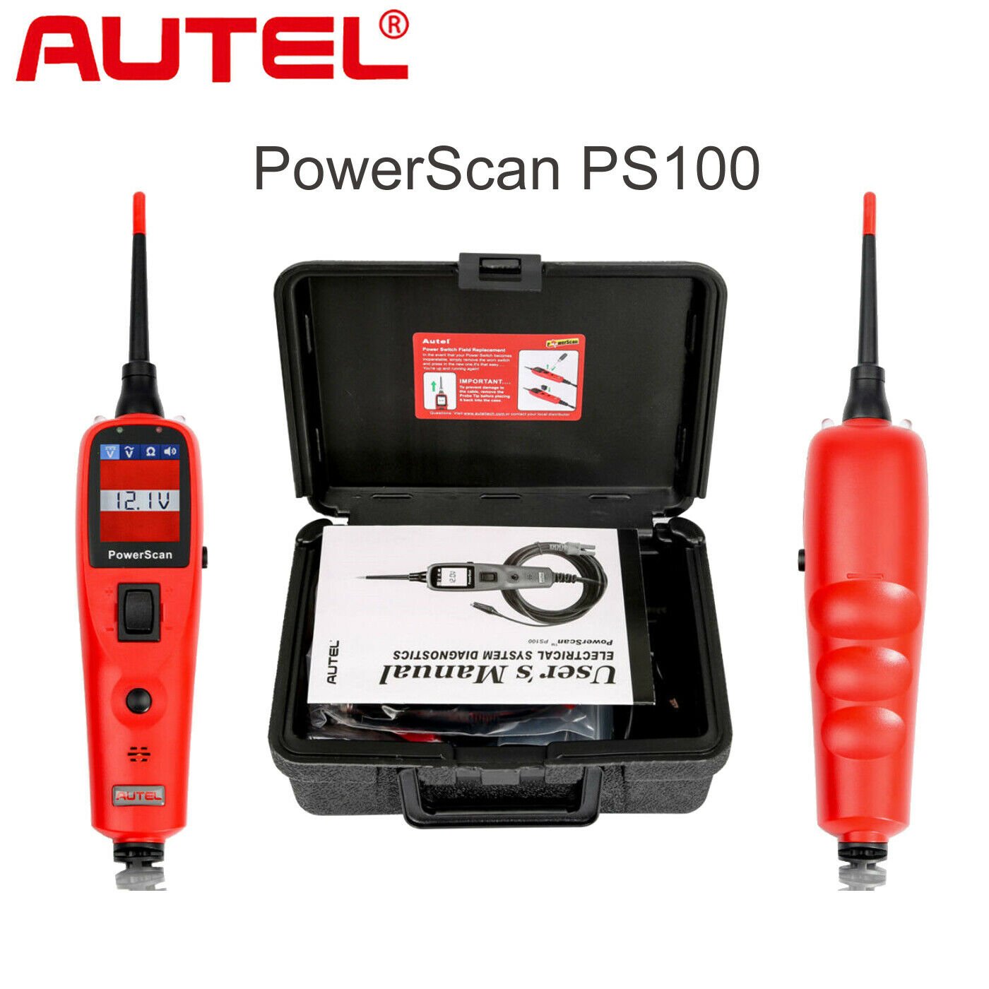 Autel PowerScan PS100 Electrical System Diagnostic Tools OBD2 Scanner Automotive Circuit Tester Original Autel PowerScan PS100