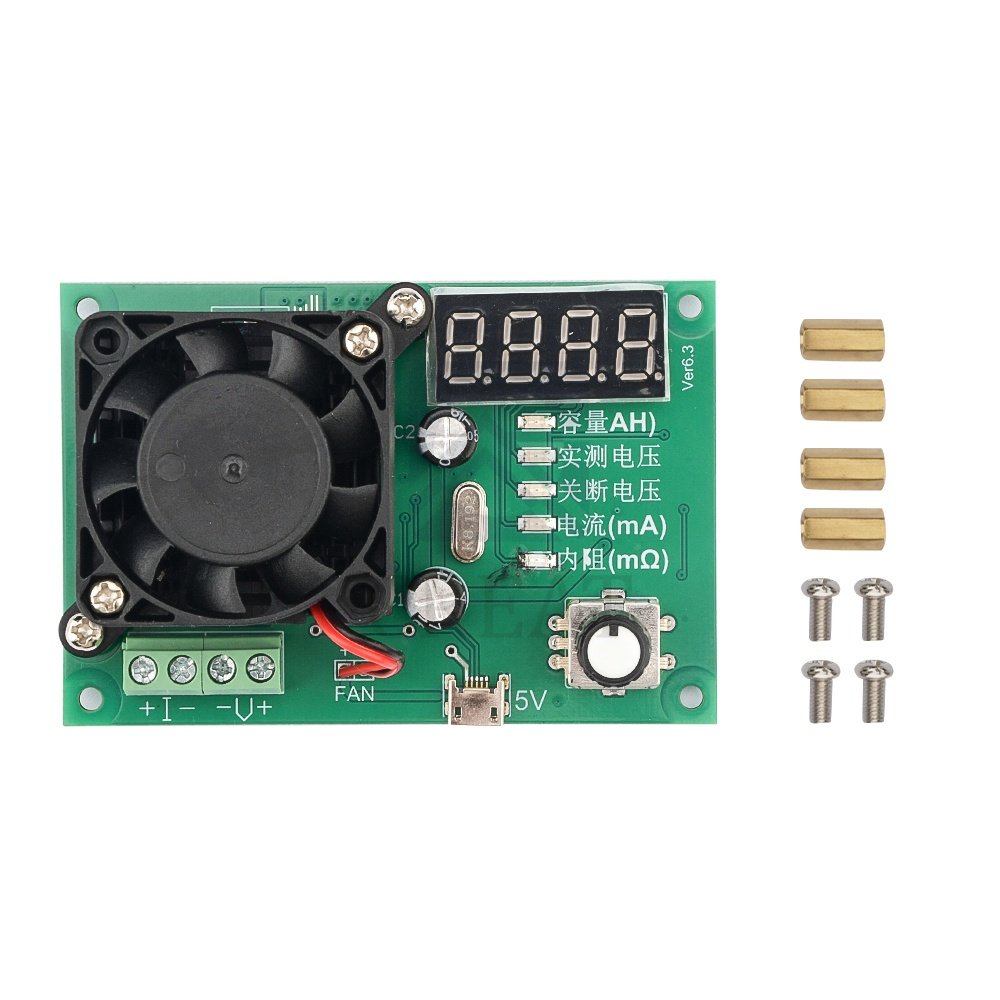 TEC-06 16W Electronic Load LED Display Battery Capacity Tester with Fan DAC Loop Control for Power Supply Battery Single Version