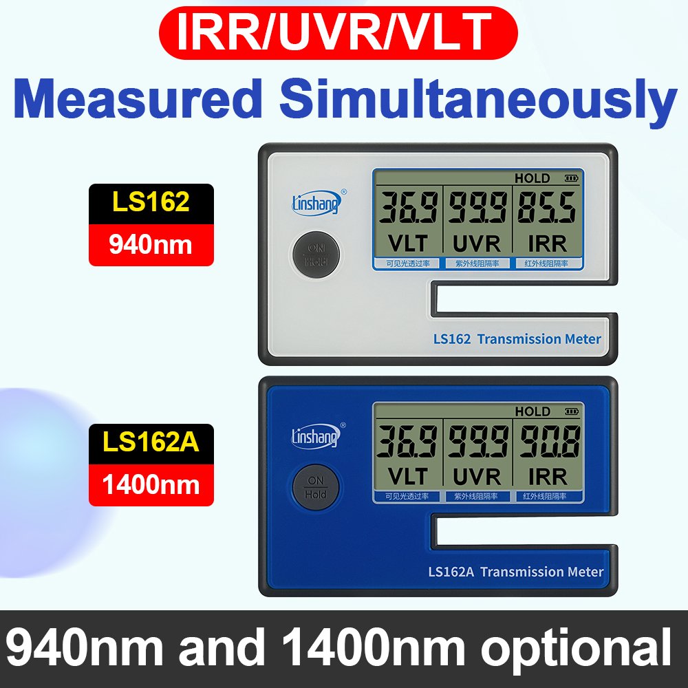 Custom LS162 LS162A 1400nm 940nm IR UV VLT Portable Transmission Meter Car Window Film Tester Tint Meter