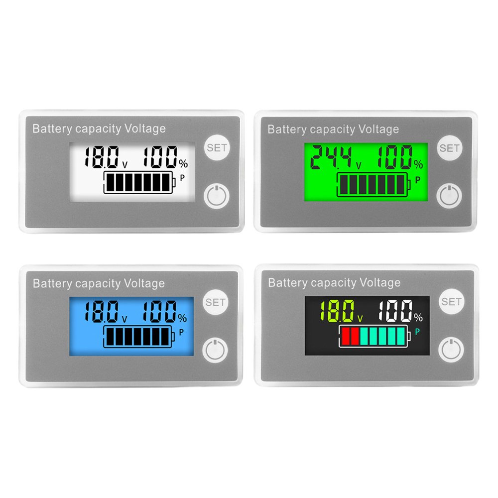 6133A DC8-100V Battery Capacity Indicator LCD Electricity Meter Lead-acid Lithium LiFe PO4 Voltage Tester for Car Motorcycle