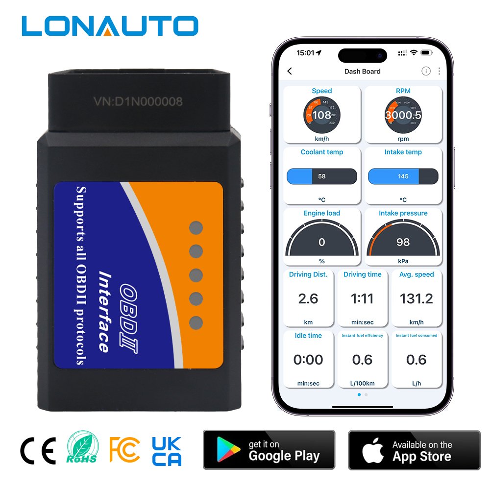 V03H4 Bluetooth Auto Diagnostic Device OBD2 Engine Diagnosis Battery Tester Full System Scanner for OBD 2 Protocol Cars