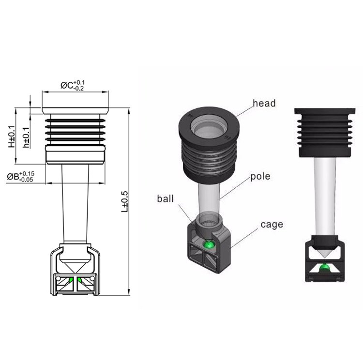 Battery status indicator,car battery charge indicator,hydrometer battery tester battery magic Eye for Lead Acid battery