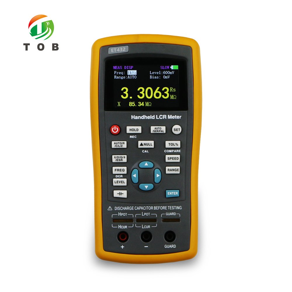 TOB ET430 Handheld Digital LCR Meter Battery Capacity Inductance Resistance Tester Test Machine