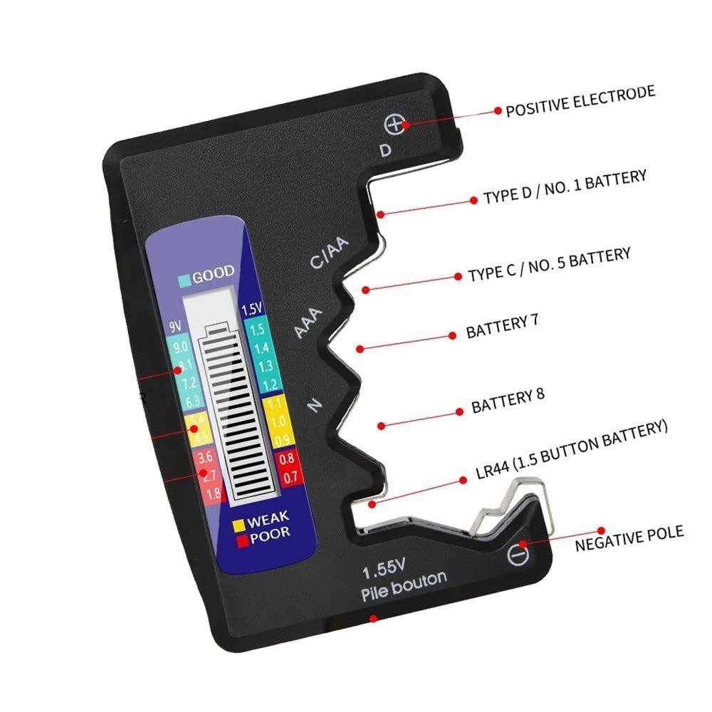 BT-886 Digital Battery tester Battery Power detector Digital display battery voltage measuring device BT886