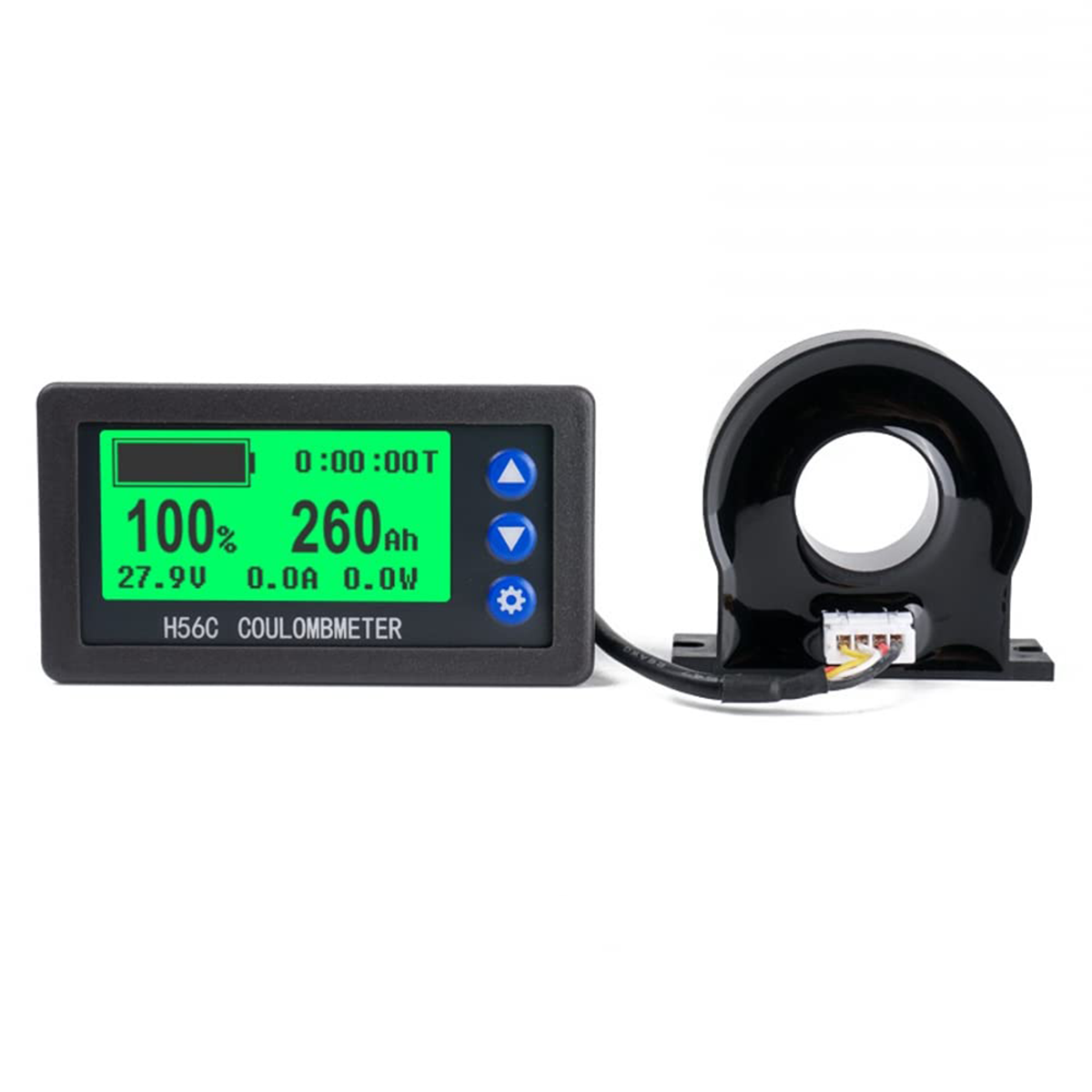 Battery Monitor Hall Sensor Coulomb Tester DC 9~100v 100A/400A Digital Voltmeter Ammeter Battery AH Voltage Meter Coulometer