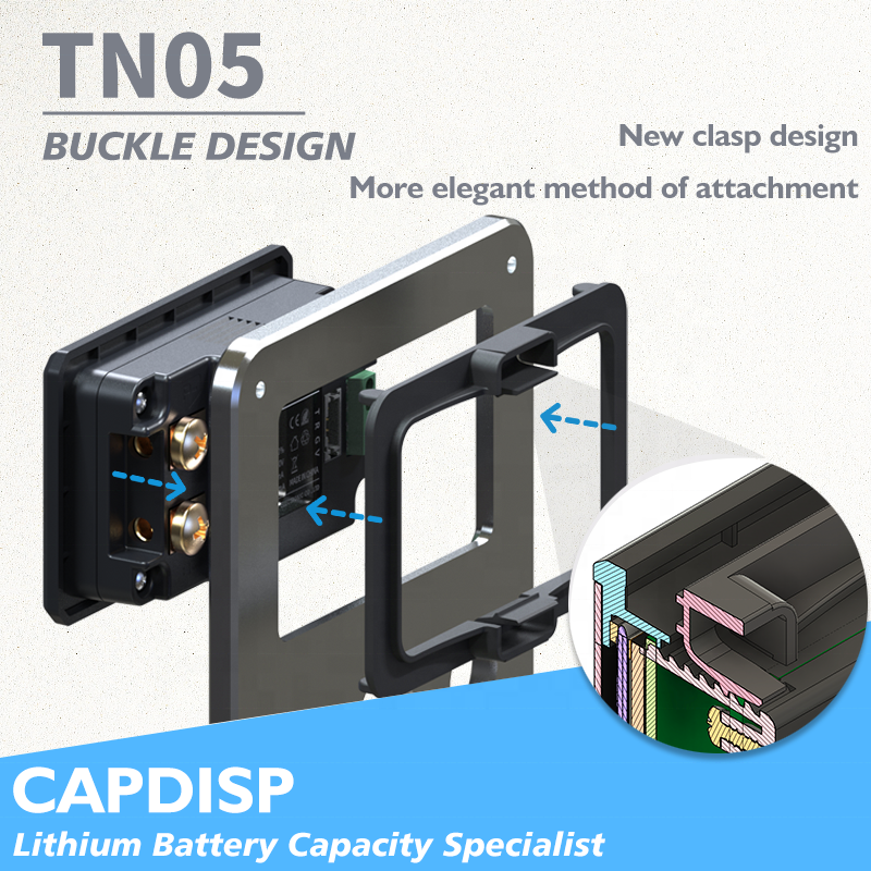 TN05 Battery Capacity Tester 8-80V 50A Built In Sampling Precision Coulomb Meter Battery Level Indicator Voltmeter Amperemeter