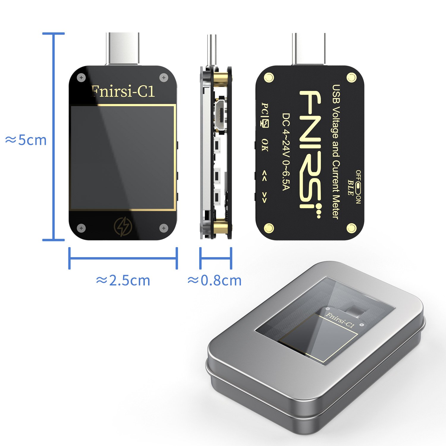 Good quality FNIRSI C1 automatic trigger multiple fast charging protocols USB tester without bluetooth