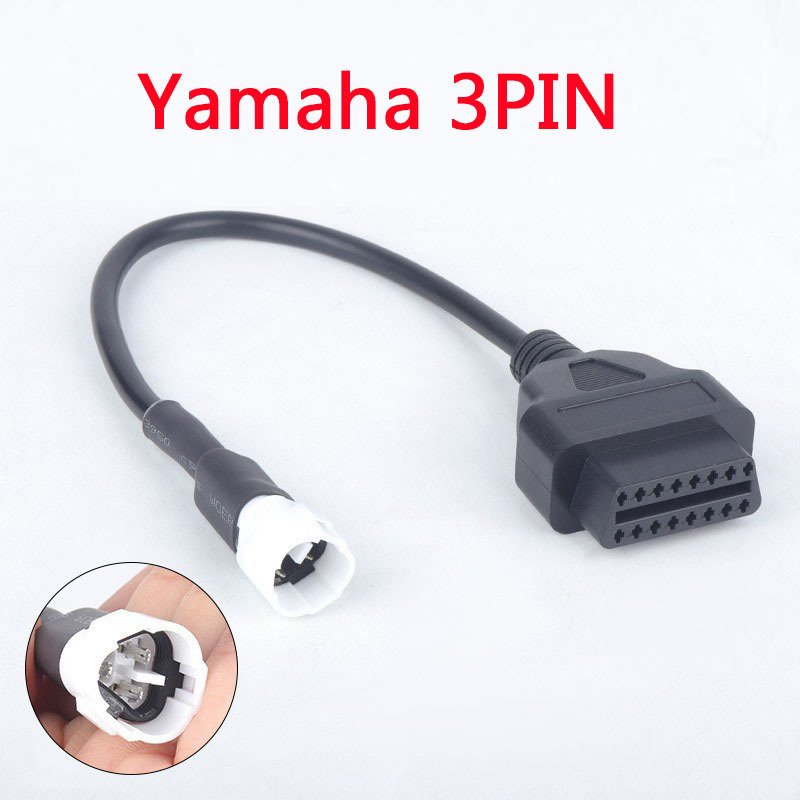 Best OBD Connector Male to Female 3pin 4pin for Yama 6pin to 16pin OBD 2 Extension Cable Motorcycle Diagnostic Too
