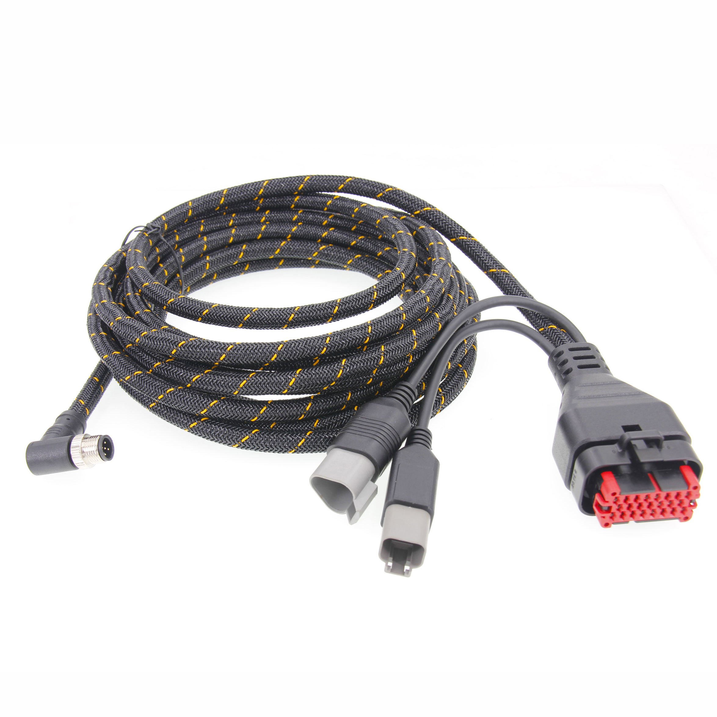 OBD2 OBD 16 16Pin to OBD1 12Pin 12 Pin Connector Adapter Diagnosis Test Wire Harness Diagnostic Tool Cable For Cummins Komatsu