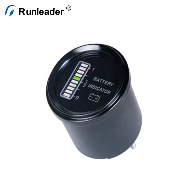 Runleader Battery Tester Voltage Meter Battery Indicator for Golf Cart Forklift Electric Vehicle