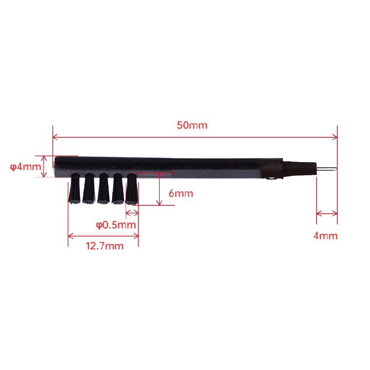 Mini 5 Bunches Earmold Hearing Aid Cleaning Tool Brush with Loop
