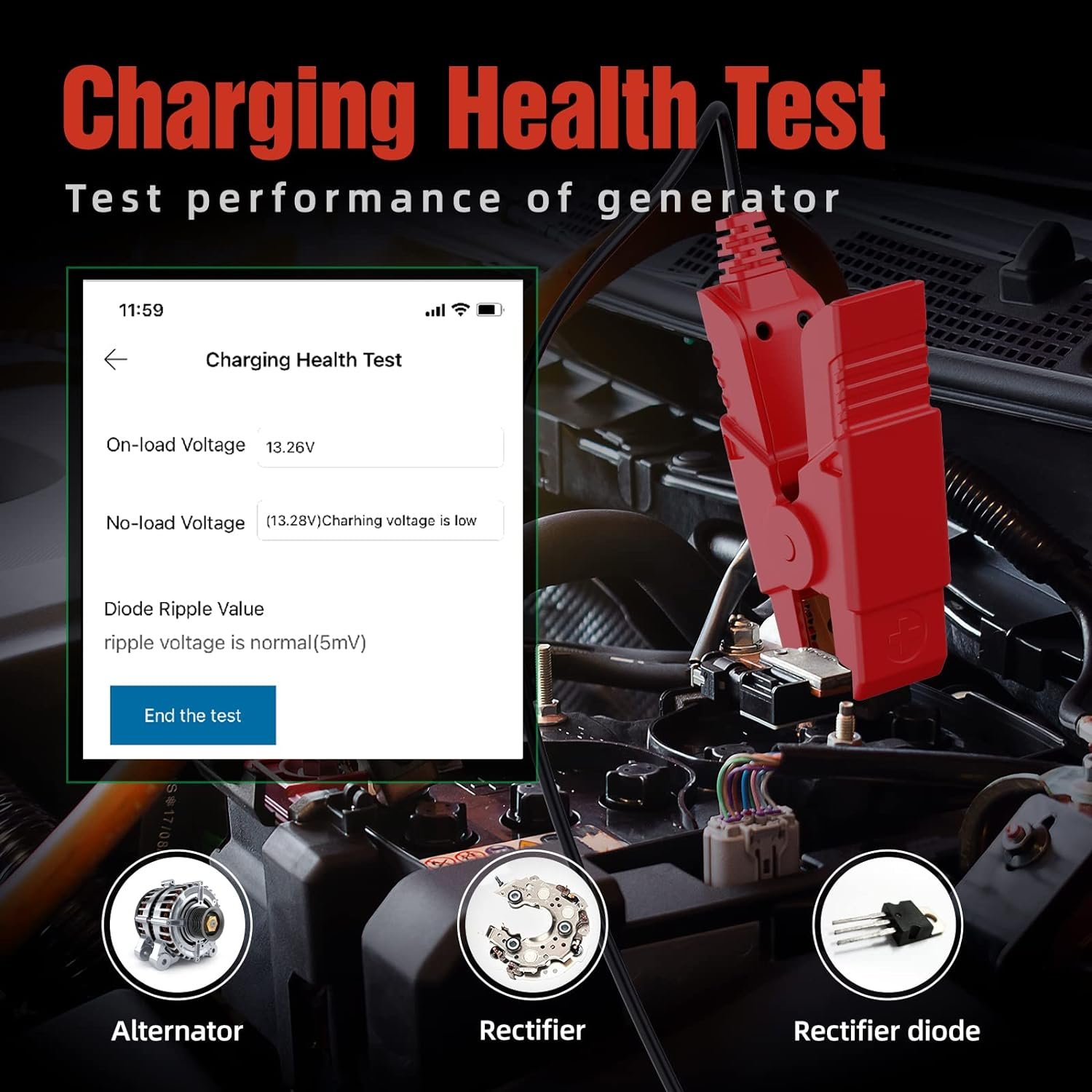 2024 LAUNCH Upgraded BST360 6V 12V Car Battery Tester Bluetooth Battery Load Tester Charging Cranking System Analyzer