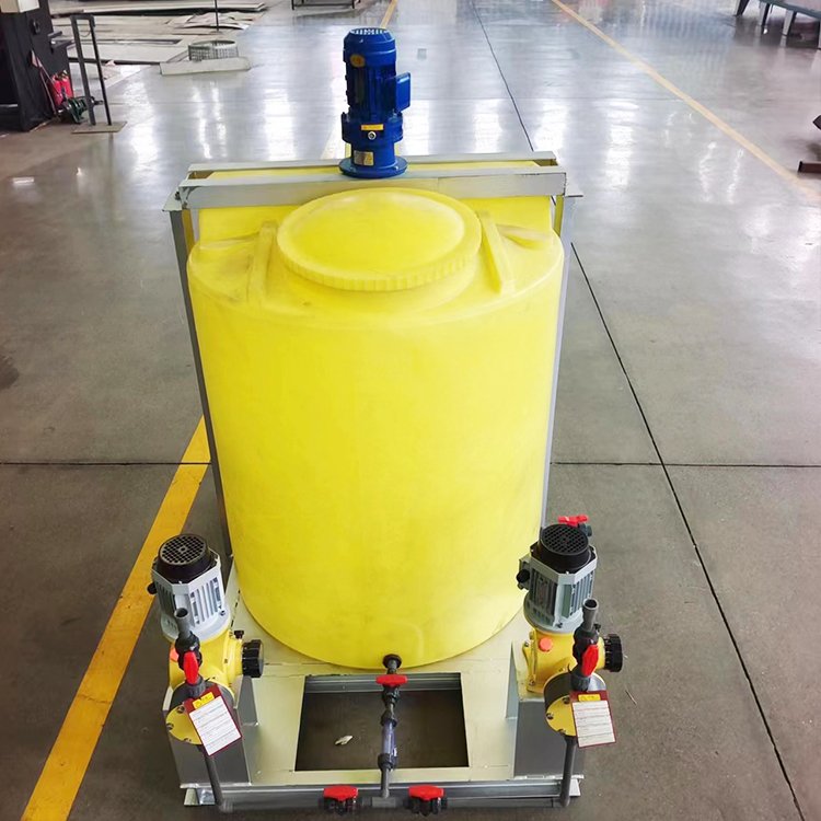 IEPP factory supplier chemical dosing sodium storage neutralization tank sewage treatment chlorine acid mixer PAC PAM feed skid