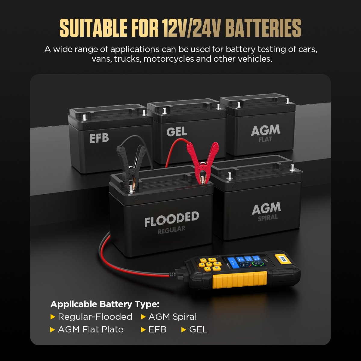 Autool Bt760 New Arrival Autool 6-32v Car Battery Load Tester With Printer Multi Language Motorcycles Battery Tester