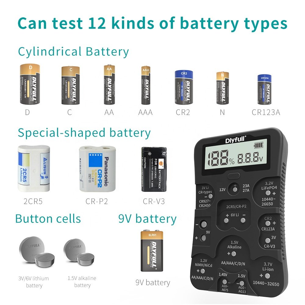 Dlyfull B4 Primary&rechargeable battery AA/AAA/123A/18650/21700/22650/32650 tester capacity voltage power quality analyzer