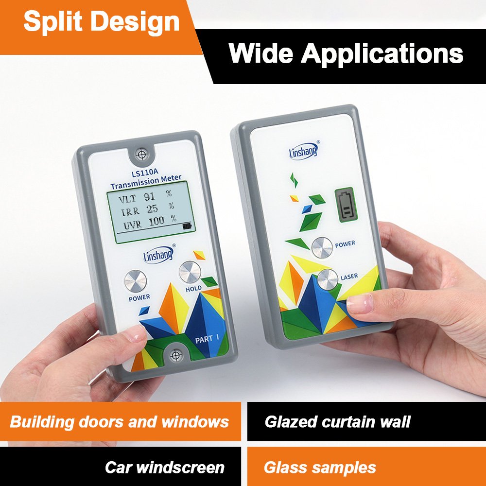 LS110A 940nm IR Split Solar UV Tester Car Window Tint Meter Visible Light Transmittance Detection Window Tint Meter