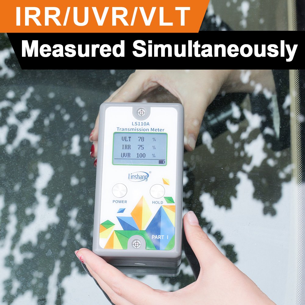 LS110A 940nm IR Split Solar UV Tester Car Window Tint Meter Visible Light Transmittance Detection Window Tint Meter