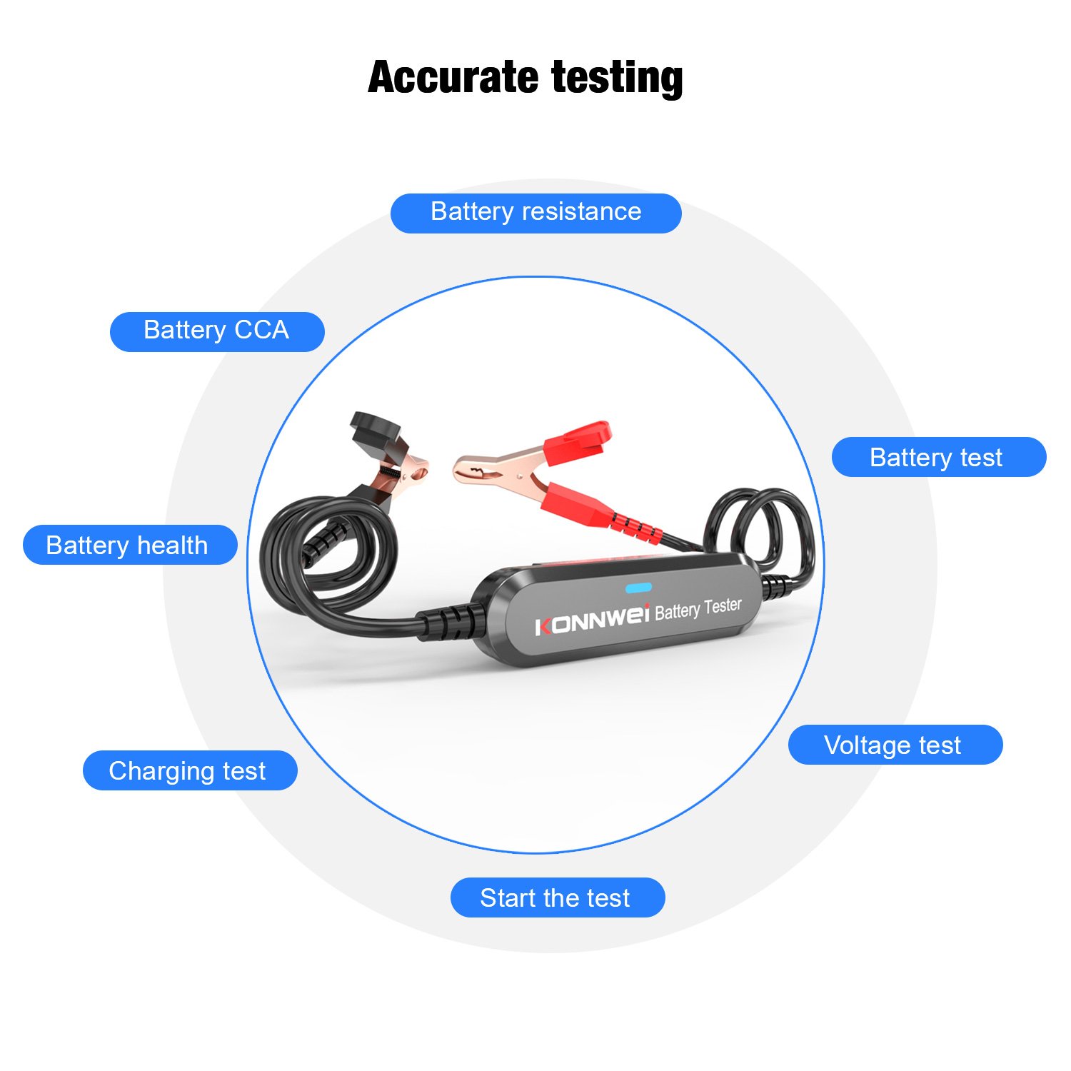 Factory Konnwei battery tester 12v batteries capacity tester bluetooth KONNWEI BK100 wireless 12 volt battery monitor for Cars