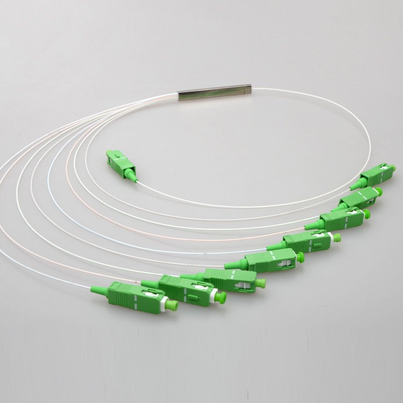 SC APC PLC 1x8 Splitter MINI PLC type Splitter Fiber Optical Splitter Planar Lightwave Circuit Mini Steel Tube Type