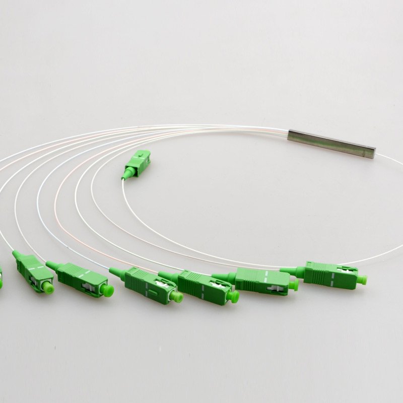SC APC PLC 1x8 Splitter MINI PLC type Splitter Fiber Optical Splitter Planar Lightwave Circuit Mini Steel Tube Type