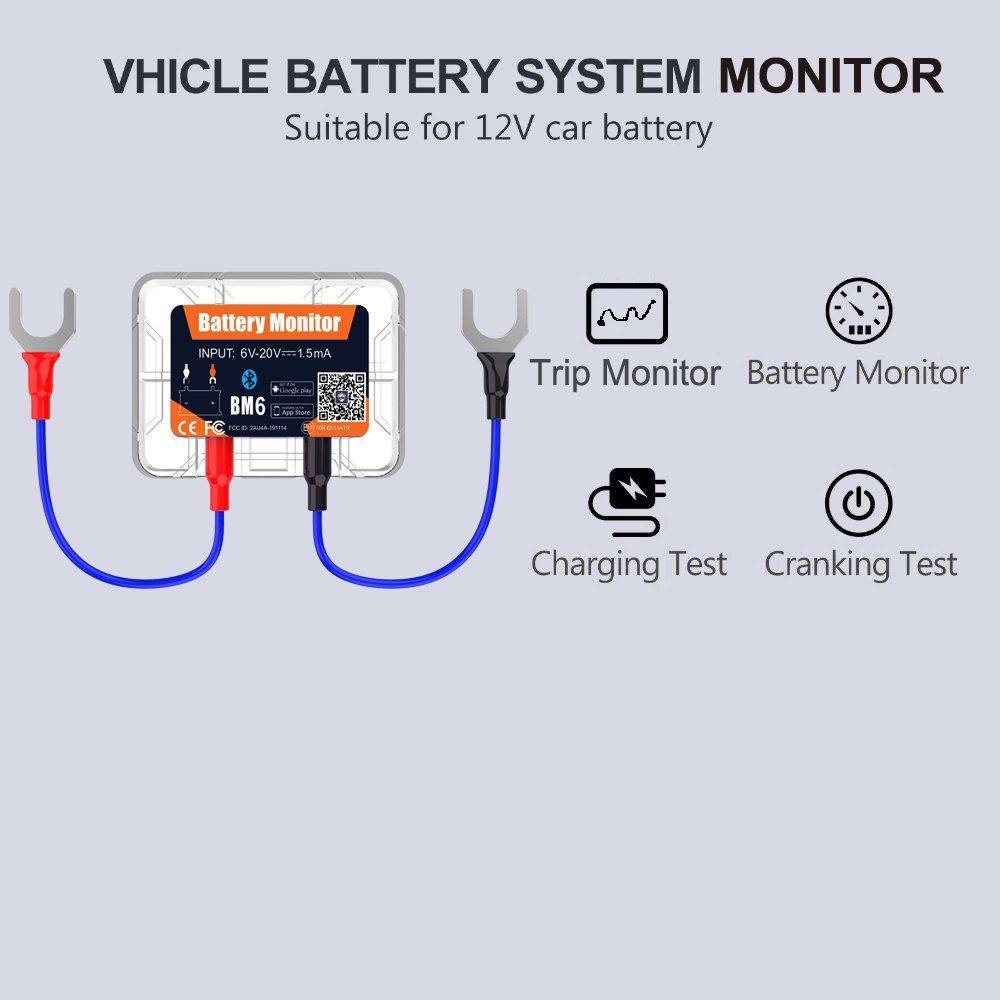 Battery Monitoring Gps Tracker Map Google Android Customize OEM Automotive battery tester IOS APP BM6